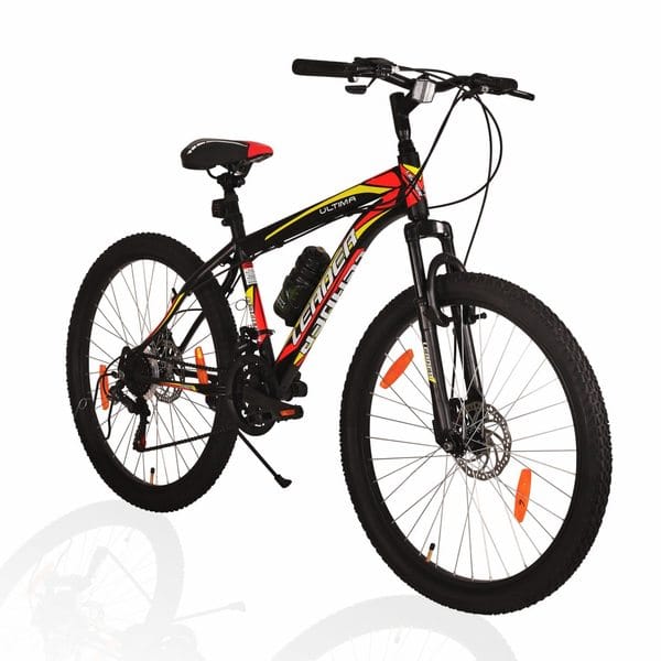 Buy LEADER Ultima 26T Multi Speed (21 Speed) Hybrid Cycle with FS & DD Brake 26 T Hybrid Cycle/City Bike (21 Gear, Black, Red) on EMI