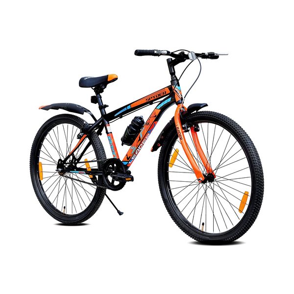 Buy LEADER Spyder 27.5T MTB Cycle/Bike Single Speed with Complete Accessories 27.5 T Mountain Cycle (Single Speed, Black, Orange) on EMI