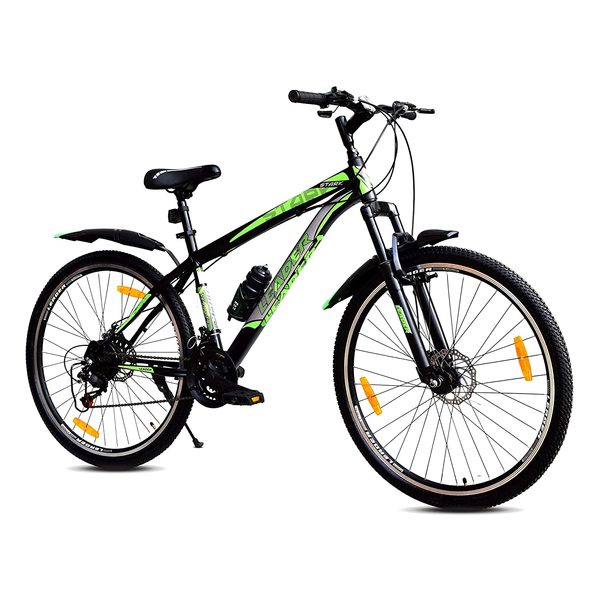 Buy LEADER Stark 29T [21-Speed] MTB cycle with Dual Disc Brake and Front Suspension 29 T Mountain Cycle (21 Gear, Black) on EMI