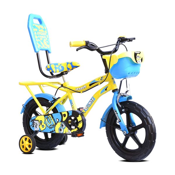 Buy LEADER BUDDY 14T KIDS CYCLE WITH TRAINING WHEELS (SEMI-ASSEMBLED) AGE GROUP 2 -5 YEARS 14 T Road Cycle (Single Speed, Yellow, Blue) on EMI