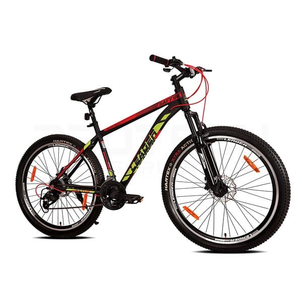 Buy LEADER Saffire 27.5T 21-Speed Alloy MTB cycle with Dual Disc Brake and Front Suspension 27.5 T Hybrid Cycle/City Bike (21 Gear, Black) on EMI