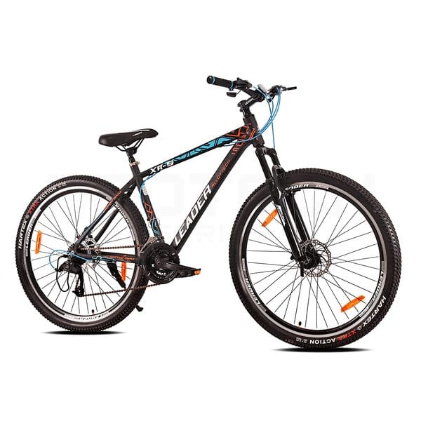 Buy LEADER XR-5 29T 21-Speed Alloy MTB cycle with Dual Disc Brake and Front Suspension 29 T Hybrid Cycle/City Bike (21 Gear, Black) on EMI