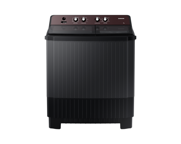 Buy Samsung 9.0 Kg Semi Automatic Top Load Washing Machine With Toughened Glass Lid, Wt90 B3560 Rb (Dark Gray Eve Flower Wine Panel) on EMI
