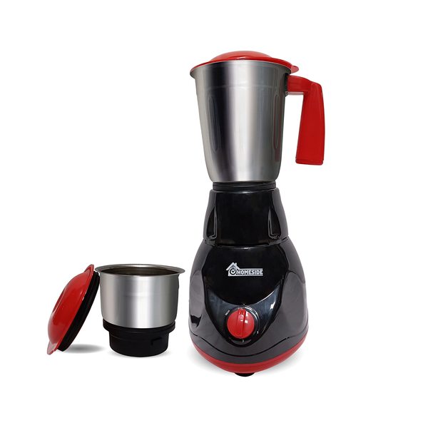 Buy Homeside Power Pro 500 W Mixer Grinder| 2 Stainless steel Jars (Liquidizing and Dry Grinding Jar) | ABS Body| 3 Speed Operation (1 Years Warranty, Red/Black) on EMI