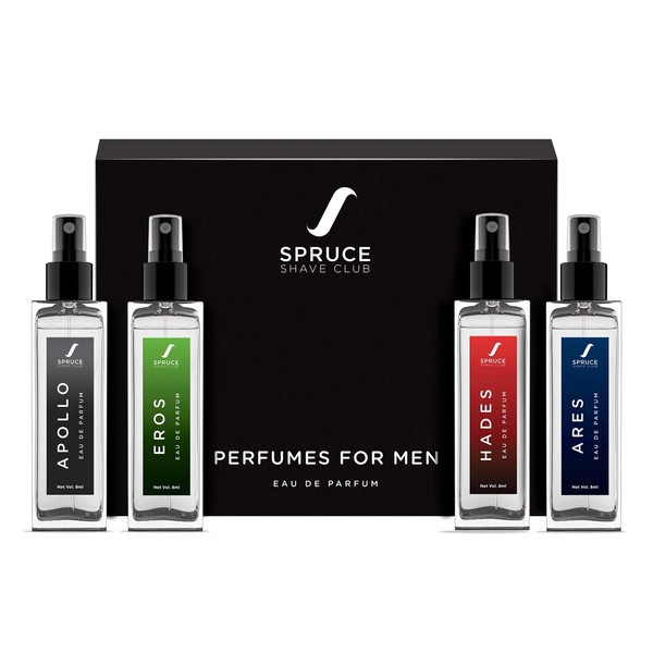 Buy Spruce Shave Club Perfume Set For Men (Pack of 4) | Long Lasting Perfume For Men | on EMI