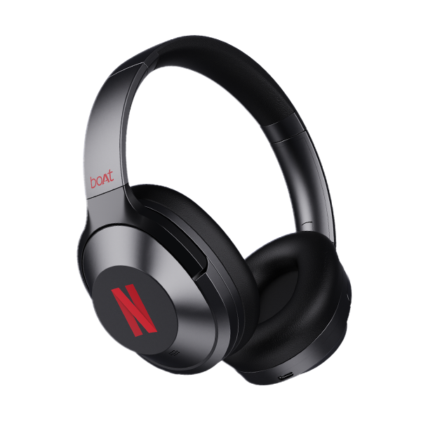 Buy boAt Nirvana 751 ANC Wireless Headphon Netflix Stream Edition Premium Headphone For Movies & TV Shows, 40mm Driver, 65H Playback (Black) on EMI