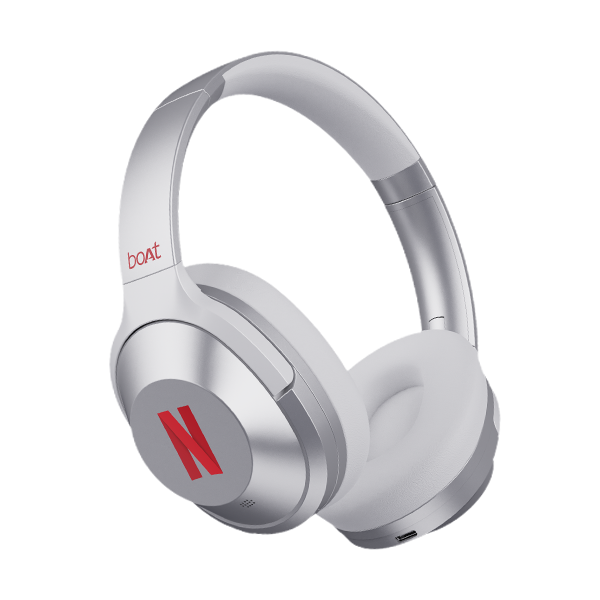 Buy boAt Nirvana 751 ANC Wireless Headphon Netflix Stream Edition Premium Headphone For Movies & TV Shows, 40mm Driver, 65H Playback (Blue) on EMI