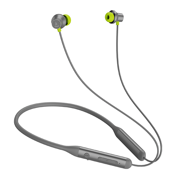 Buy Rockerz 330 ANC | Best Neckband with 13mm Drivers, DIRAC Opteo, Active Noise Cancelling and ENx Technology, 20 Hours Playtime Grey on EMI