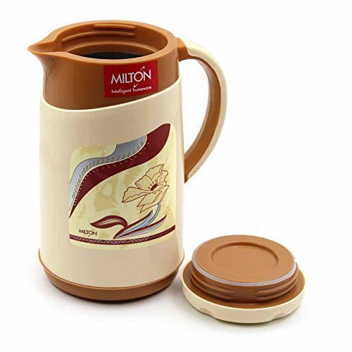 Buy Milton Viva Tuff 1000 Insulated Inner Stainless Steel Jug, 1 Litre, 1 Piece, Dark Brown | BPA Free | Hot and Cold | Easy to Carry | Leak Proof | Tea Jug | Coffee Jug | Water Jug | Hot Beverages on EMI