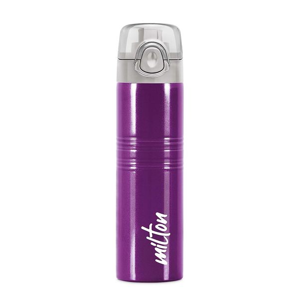 Buy Milton Vogue 750 Stainless Steel Water Bottle, 750 ml, Purple | Single walled | Leak Proof | Easy Grip | Easy to Carry | Gym Bottle | Home | Kitchen | Hiking | Treking Bottle | Travel Bottle on EMI