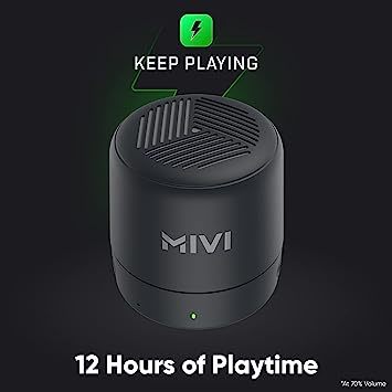 Buy Mivi Play Bluetooth Speaker with 12 Hours Playtime. Wireless Speaker Made in India with Exceptional Sound Quality, Portable and Built in Mic-Black on EMI