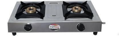 Buy Brightflame 2 Burner Brass Stainless Steel Manual Gas Stove -ECO on EMI
