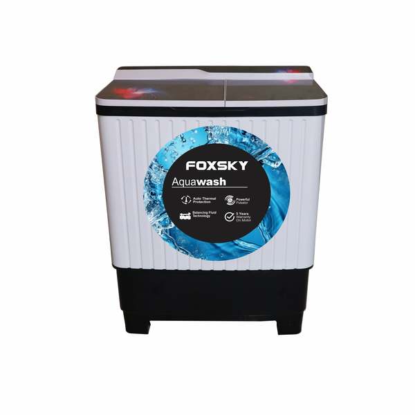 Buy Foxsky 8.0 kg Semi-Automatic Top Load Washing Machine With Magic Filter (Aqua Wash, MAROON) on EMI