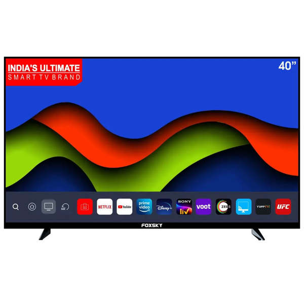 Buy Foxsky 102 cm (40 inches) Full HD Smart LED TV 40FSFHS With Black (Frameless Edition) (Dolby Audio) on EMI