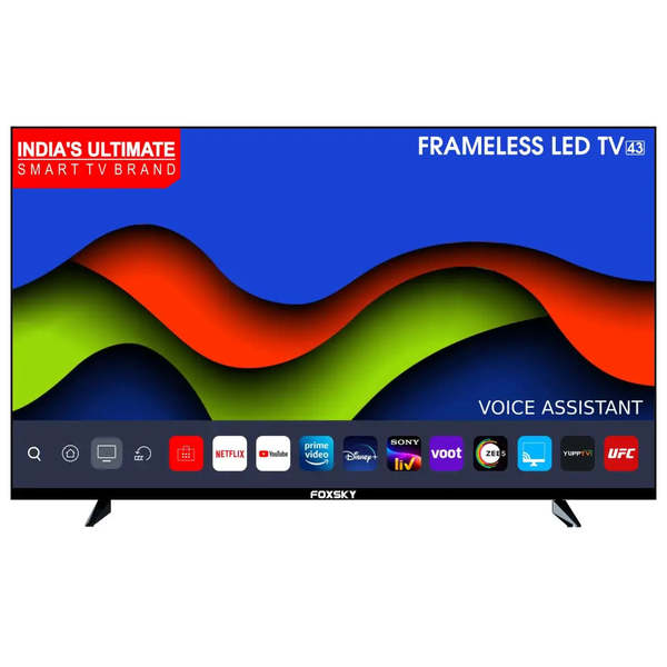 Buy Foxsky 108 cm (43 inches) Full HD Smart LED TV 43FS-VS (Frameless Edition) | With Voice Assistant on EMI