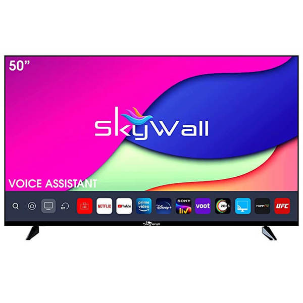 Buy SkyWall 127 cm (50 inches) 4K Ultra HD Smart Android LED TV 50SW-4K With (Frameless Edition) on EMI