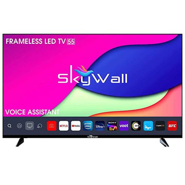 Buy SkyWall 139.7 cm (55 inches) 4K Ultra HD Smart LED TV 55SW4K-VS (Frameless Edition) Voice Assistant on EMI