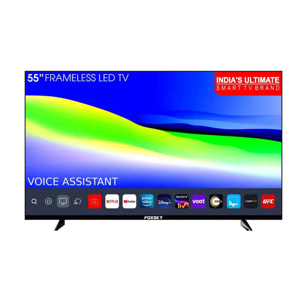 Buy Foxsky 139.7 cm (55 inches) 4K Ultra HD Smart LED TV 55FS-VS (Frameless Edition) Voice Assistant on EMI