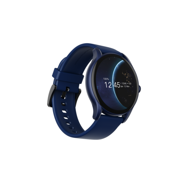 Buy boAt Lunar Connect Ace Round AMOLED Display Smartwatch with 1.43" (3.63 cm) Screen, Bluetooth Calling, 100+ Sports Modes (Indigo Blue) on EMI