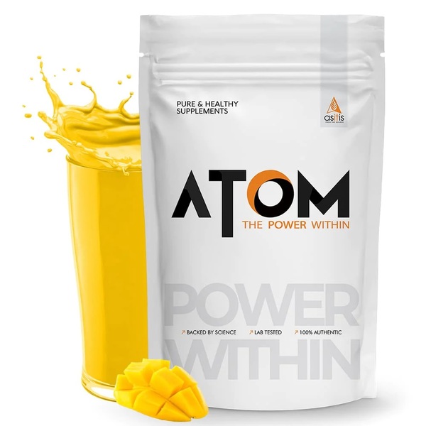 Buy AS-IT-IS ATOM Mass Gainer Mango Fusion 1kg on EMI