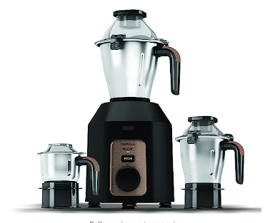 Buy Havells Klassic 1000 watts 3 Jar Mixer Grinder I 2.5 Kg Double Ball Bearing Copper Motor I 22000 RPM I 100 Minutes Run Time I Metal Teeth Coupler & Jar Base I Polycarbonate Jar Lids with Lock (Black) on EMI