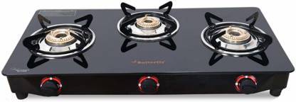 Buy Butterfly Trio 3 Burner Glass Manual Gas Stove  (3 Burners) on EMI