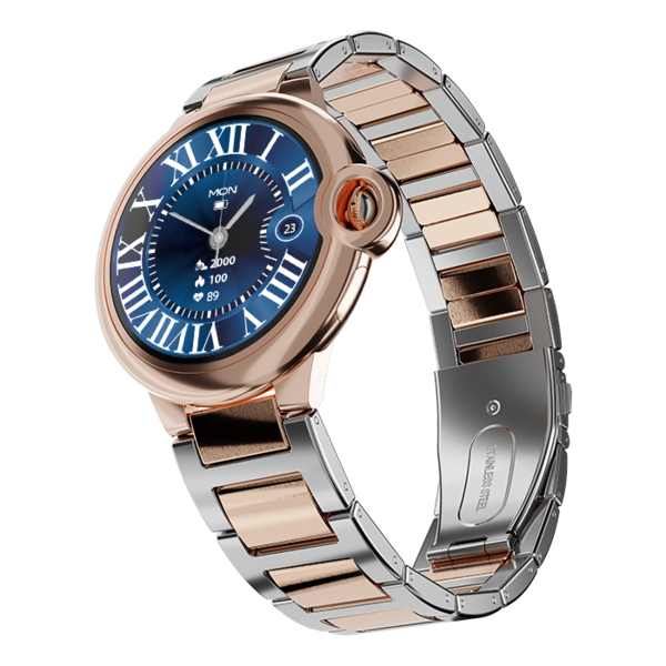 Buy Fire Boltt Topaz Smart Watch Comes With A 1.3" Hd Display, Bt Calling, Sp O2 Monitoring, Multiple Faces, Heart Rate & Sleep Monitoring Much More. (Rose Gold Silver Ss) on EMI