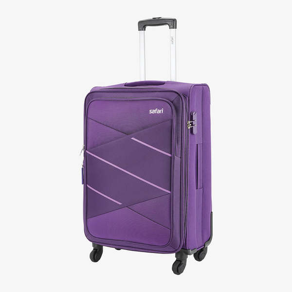 Buy Safari Avenue Soft luggage with Anti-theft Zipper (Purple) (Cabin) on EMI