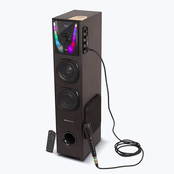 Buy ZEBRONICS Zeb-Blasto 95W Tower Speaker with Wireless BT/USB/FM/AUX and Wired Mic on EMI