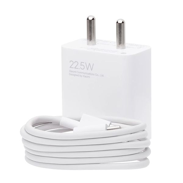 Buy Mi Xiaomi 22.5W Fast USB Type C Charger Combo|Compatible for Mobile,Power Banks|Fast Charging|(Adapter + USB to Type C Cable)|White on EMI