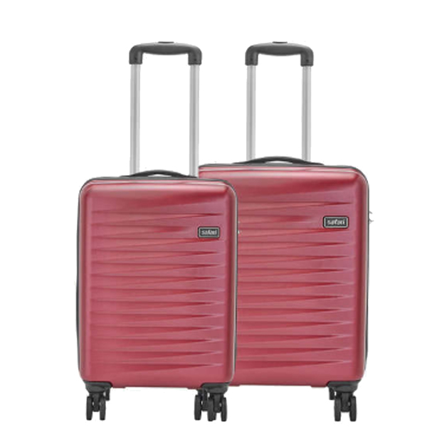 Buy Safari Polycarbonate Fiesta Hard Luggage Combo Set of Cabin(37 L),Medium(70 L ) (Wine) on EMI