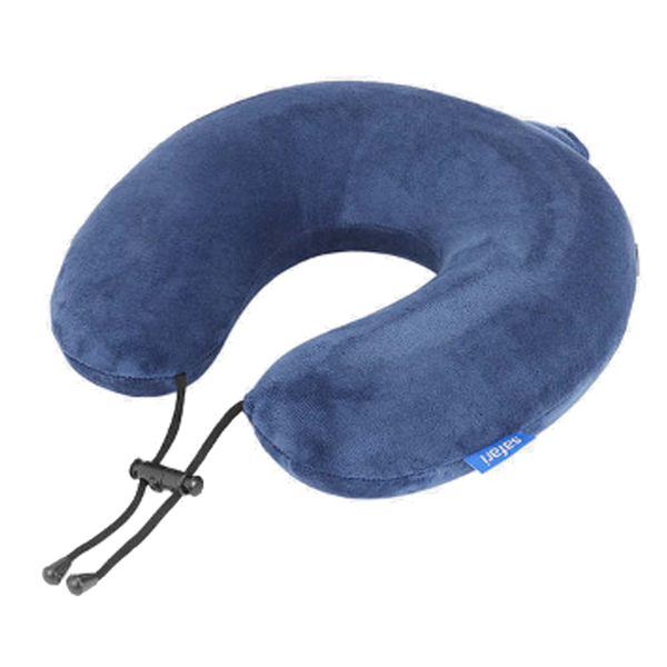 Buy Safari Polyester Basic Neckpillow With Washable Cover (Blue) (Size: 30 X 28 X 13 cm) on EMI