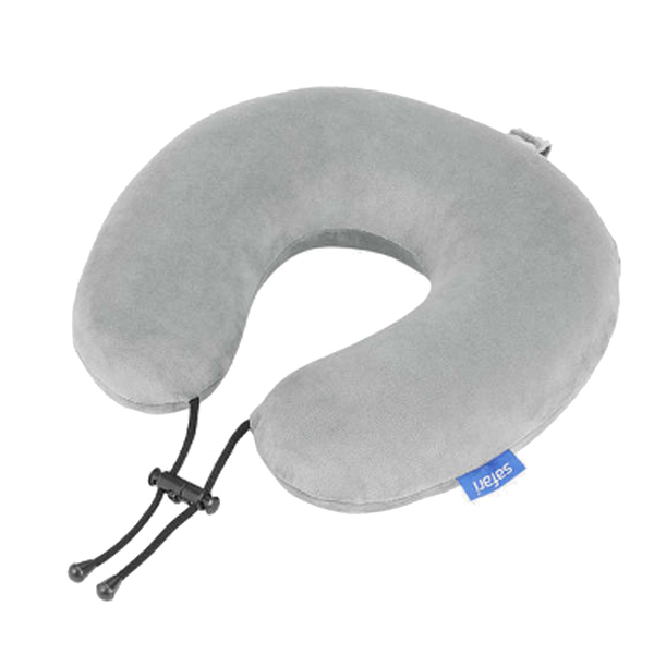 Buy Safari Polyester Basic Neckpillow With Washable Cover (Grey) (Size: 30 X 28 X 13 cm) on EMI