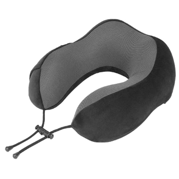 Buy Safari Polyester Curve Ergonomic Neckpillow With Washable Cover (Black) (Size: 30 X 28 X 13 cm) on EMI