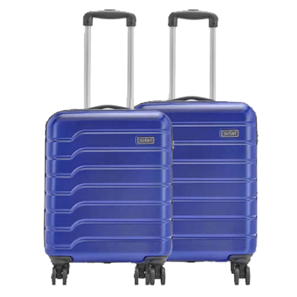 Buy Safari Polycarbonate Ozone Hard Luggage Combo Set (Cabin And Medium) (Metallic Blue) on EMI
