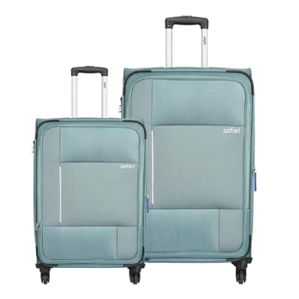 Buy Safari Polyester Pixel Soft Luggage Combo Set of Cabin (41 L) , Medium (64 L) (Grey) on EMI