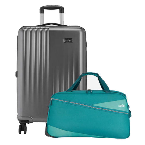 Buy Safari Ryder Hard luggage Large and Buzz rolling duffle medium- Combo (Large + Medium) on EMI