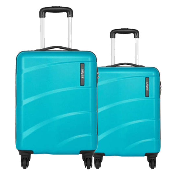 Buy Safari Polycarbonate Sway Hard Luggage Combo Set of Cabin(37 L),Medium(72 L) (Cyan) on EMI