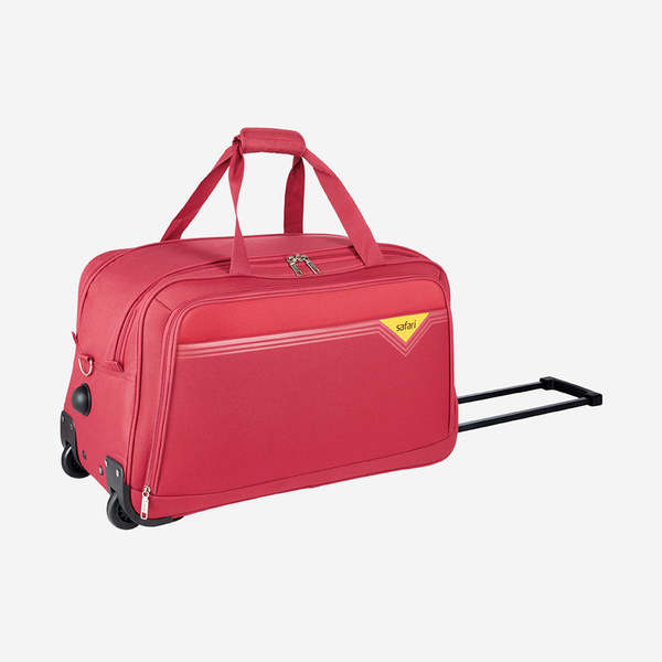 Buy Safari Polyester Trigon Rolling Duffle Cabin (Red) ( Size : 55 x 22 x 30 inch) on EMI