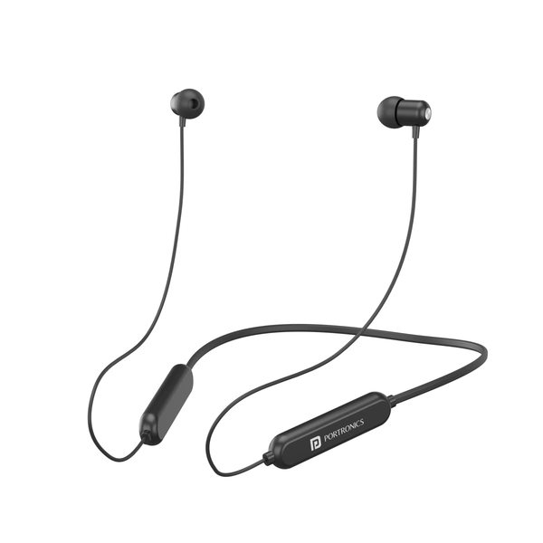 Buy Portronics Harmonics Z1 in-Ear Wireless Stereo Headset with Latest Bluetooth 5.2 Voice Assistant, Magnetic Latch, Upto 15Hrs Playtime, with Mic (Black) on EMI