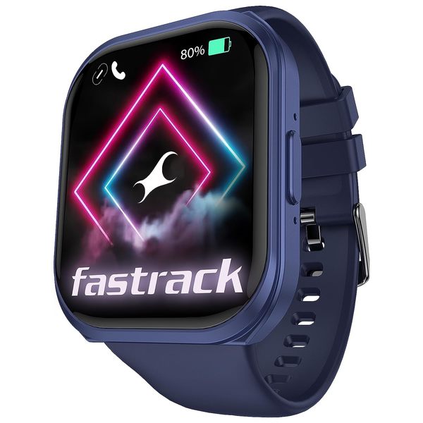 Buy Fastrack New Limitless FS1+ Smart Watch|Biggest 2.01" UltraVU Display|Industry Best 950 Nits Brightness|SingleSync BT Calling|NitroFast Charging|110+ Sports Modes|200+ Watchfaces|Upto 7 Days Battery|Blue on EMI