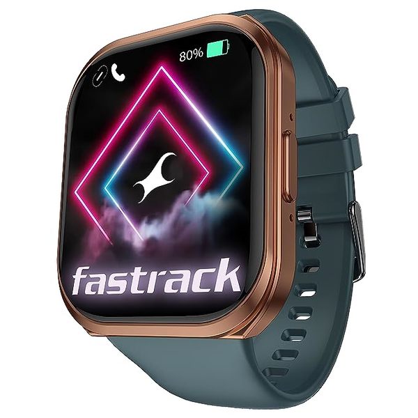 Buy Fastrack New Limitless FS1+ Smart Watch|Biggest 2.01" UltraVU Display|Industry Best 950 Nits Brightness|SingleSync BT Calling|NitroFast Charging|110+ Sports Modes|200+ Watchfaces|Upto 7 Days Battery|COPPER+TEAL on EMI