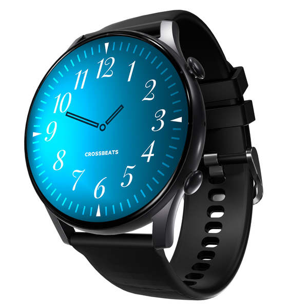 Buy Crossbeats Apex Regal Bluetooth Calling 1.43inch Display Smart Watch  (Silicone Black) on EMI