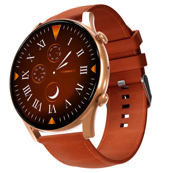 Buy Crossbeats Apex Regal Bluetooth Calling 1.43inch Display Smart Watch  (Leather Brown) on EMI