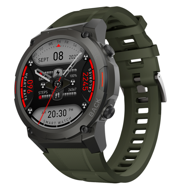 Buy Crossbeats Armour Dive Bluetooth Calling 1.43inch Display Smart Watch  (Hunter Green) on EMI