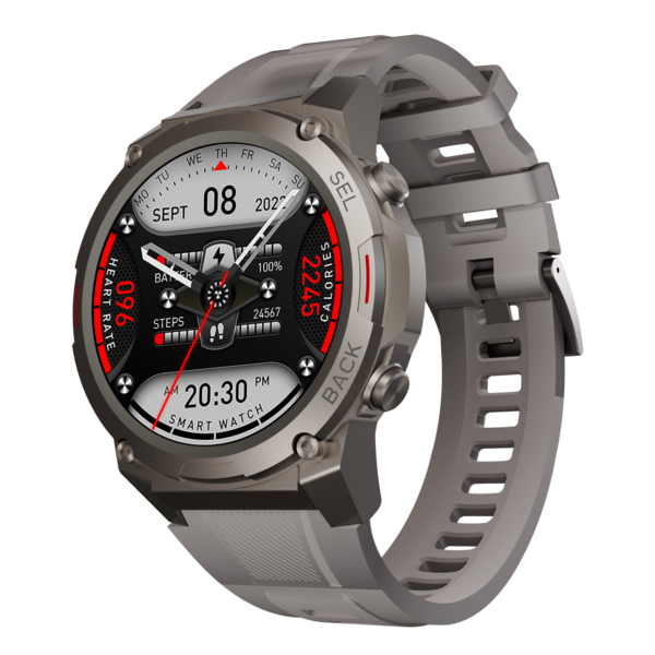 Buy Crossbeats Armour Dive Bluetooth Calling 1.43inch Display Smart Watch  (Sidewalk Grey) on EMI