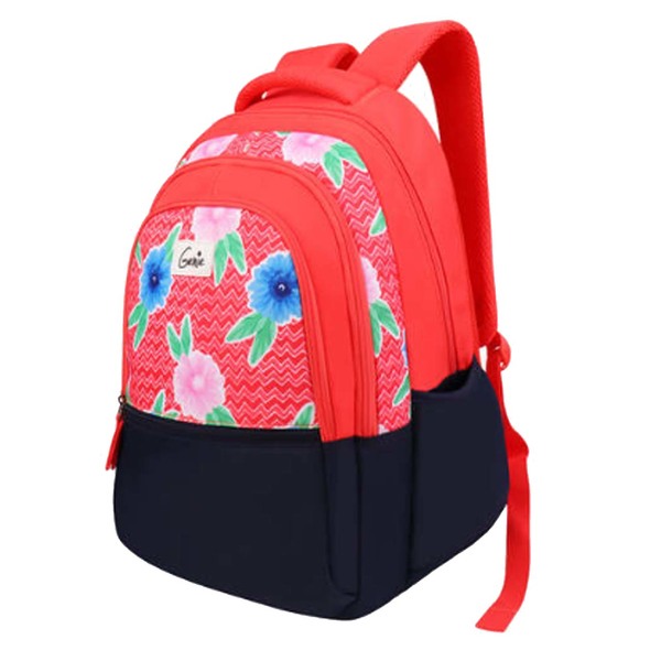 Buy Genie Chevron School Backpack - Coral on EMI