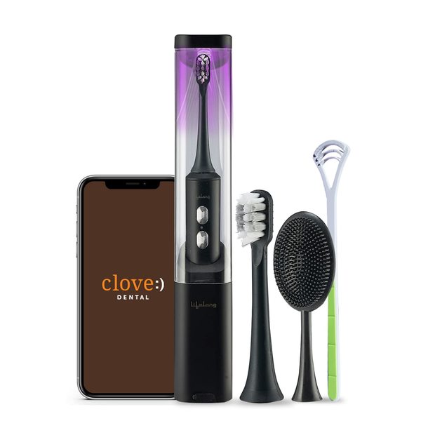 Buy Lifelong Electric Toothbrush with UV sealed Sterilization|Free Clove Dental Care Plan|3X Plaque Removal | Upgrade to Advanced Sonic Technology (LLDC117, Black) on EMI