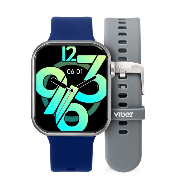 Buy Vibez by Lifelong Smartwatch for Men & Women|1.85" HD Display|One Watch .Two Straps|Bluetooth Calling, Multiple Watch Faces,Health Tracker,7-Day Battery (VBSWW612,Hype Series) on EMI