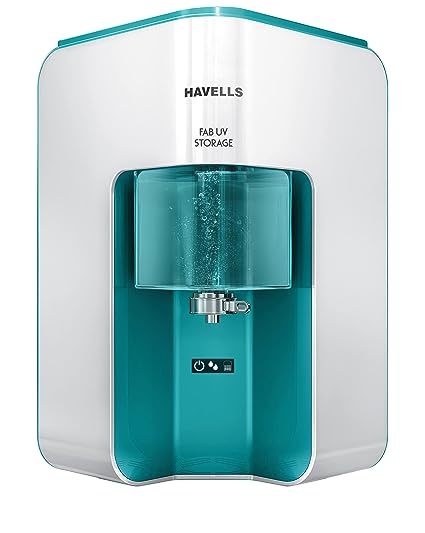 Buy Havells Fab UV Storage Water Purifier|Copper+Zinc|5 Stage Purification|7L Transparent Tank| UV+UF Purification| Suitable TDS <300 ppm Water| Not suitable for Tanker or Borewell water (White & Green) on EMI
